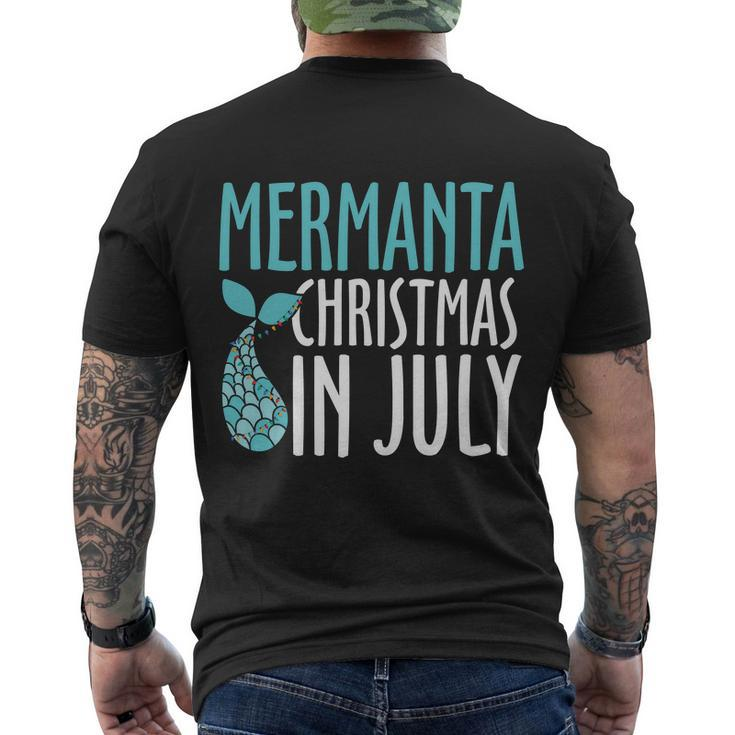 Mermanta Christmas In July Gift Christmas In July Men's Crewneck Short Sleeve Back Print T-shirt