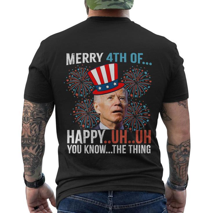 Merry 4Th Of Happy Uh Uh You Know The Thing Funny 4 July V2 Men's Crewneck Short Sleeve Back Print T-shirt