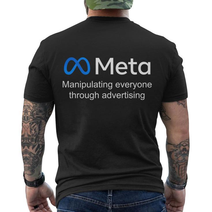 Meta Manipulating Everyone Through Advertising Men's Crewneck Short Sleeve Back Print T-shirt