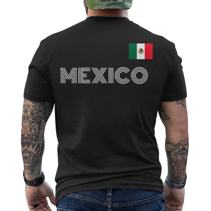 Mexico Country Flag Logo Men's Crewneck Short Sleeve Back Print T-shirt