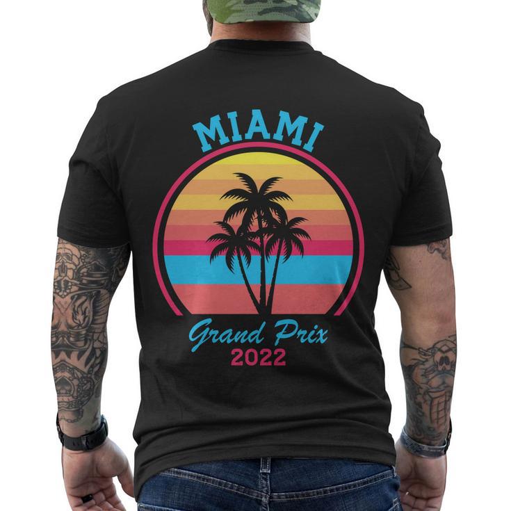 Miami Grand Prix 2022 Race Miami Gardens Retro Vintage Tshirt Men's Crewneck Short Sleeve Back Print T-shirt