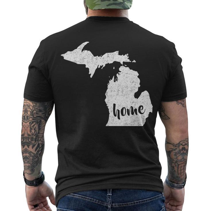 Michigan Home State Tshirt Men's Crewneck Short Sleeve Back Print T-shirt