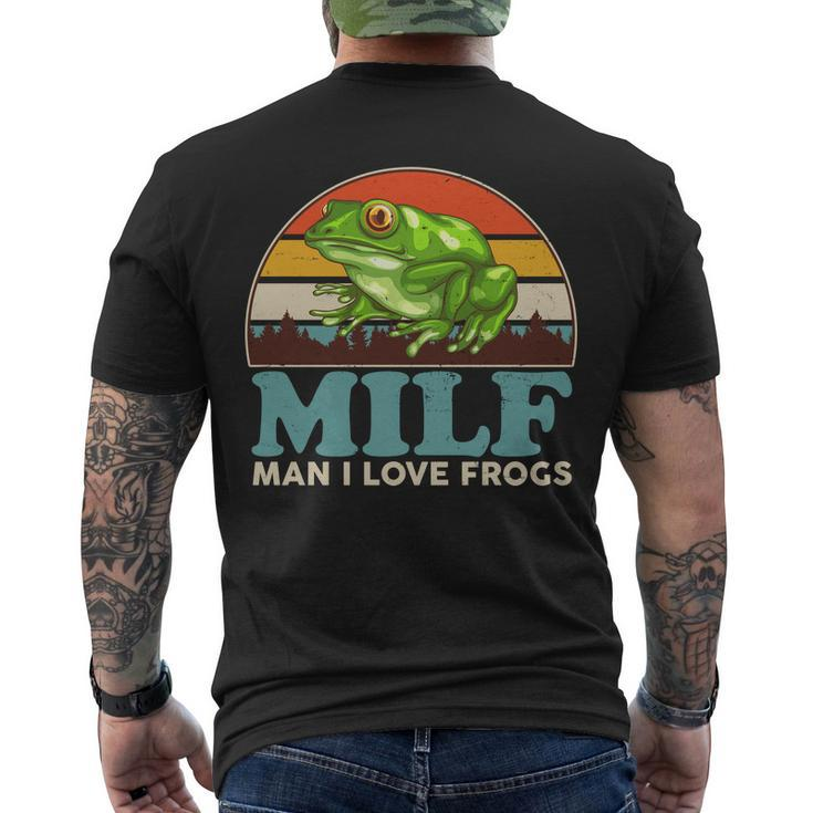 Milf Man I Love Frogs Tshirt Men's Crewneck Short Sleeve Back Print T-shirt
