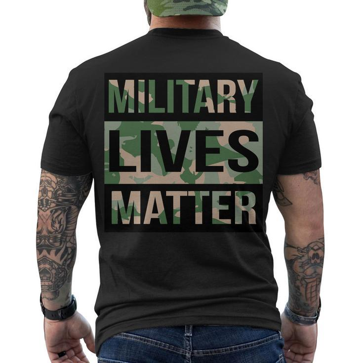 Military Lives Matter Men's Crewneck Short Sleeve Back Print T-shirt