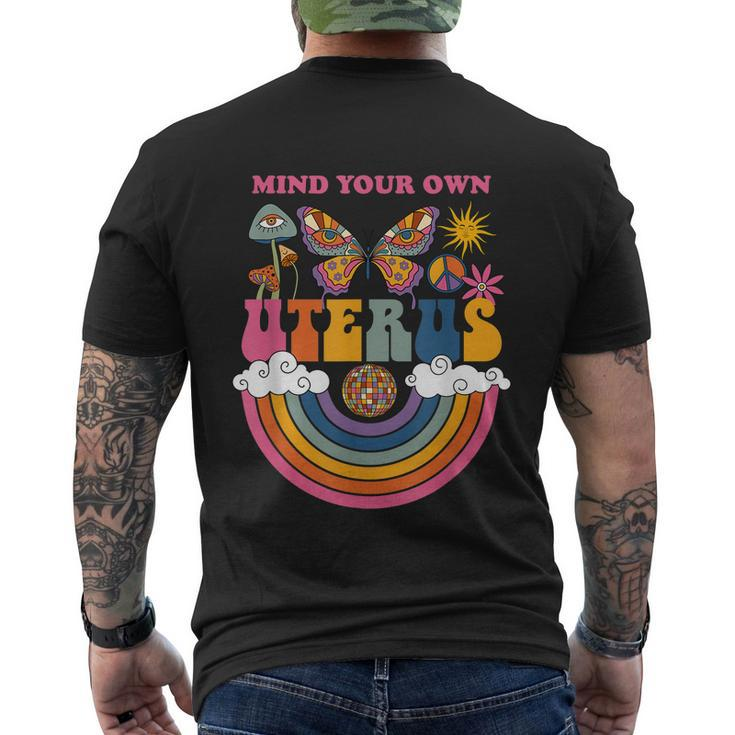 Mind Your Own Uterus Womens Rights Feminist Men's Crewneck Short Sleeve Back Print T-shirt