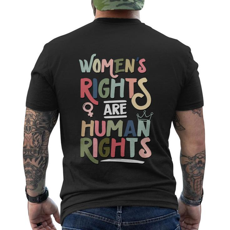 Mind Your Uterus Feminist Are Human Rights Men's Crewneck Short Sleeve Back Print T-shirt