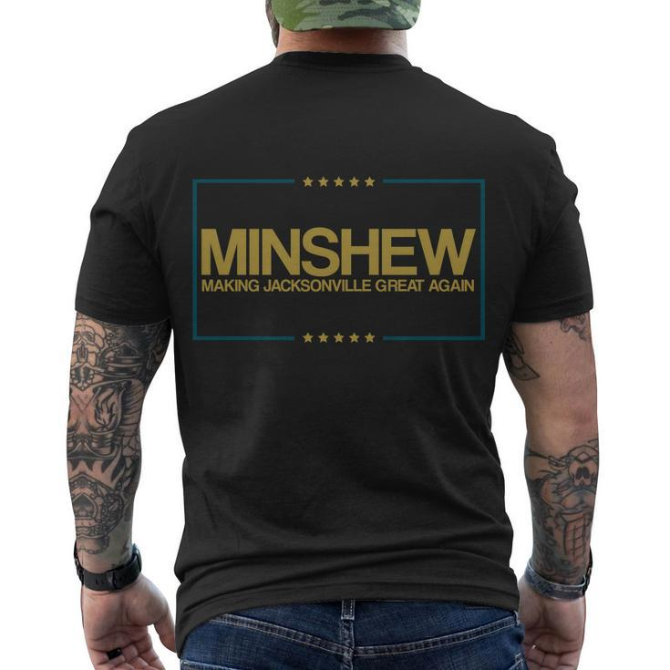 Minshew Making Jacksonville Great Again Men's Crewneck Short Sleeve Back Print T-shirt
