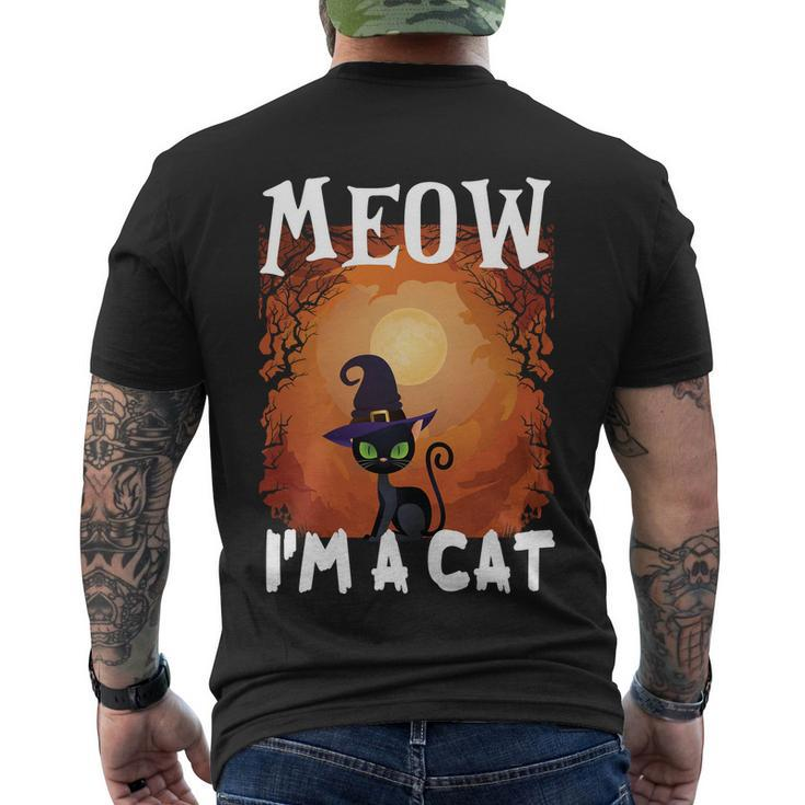 Moew Im A Cat Halloween Quote Men's Crewneck Short Sleeve Back Print T-shirt