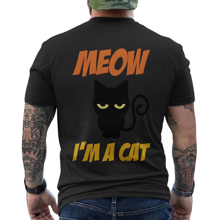 Moew Im A Cat Halloween Quote Men's Crewneck Short Sleeve Back Print T-shirt