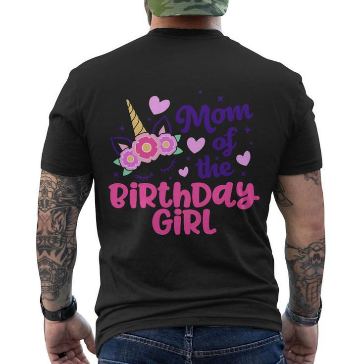 Mom Of The Birthday Girl Unicorn Birthday Unicorn Mom Men's T-shirt Back Print
