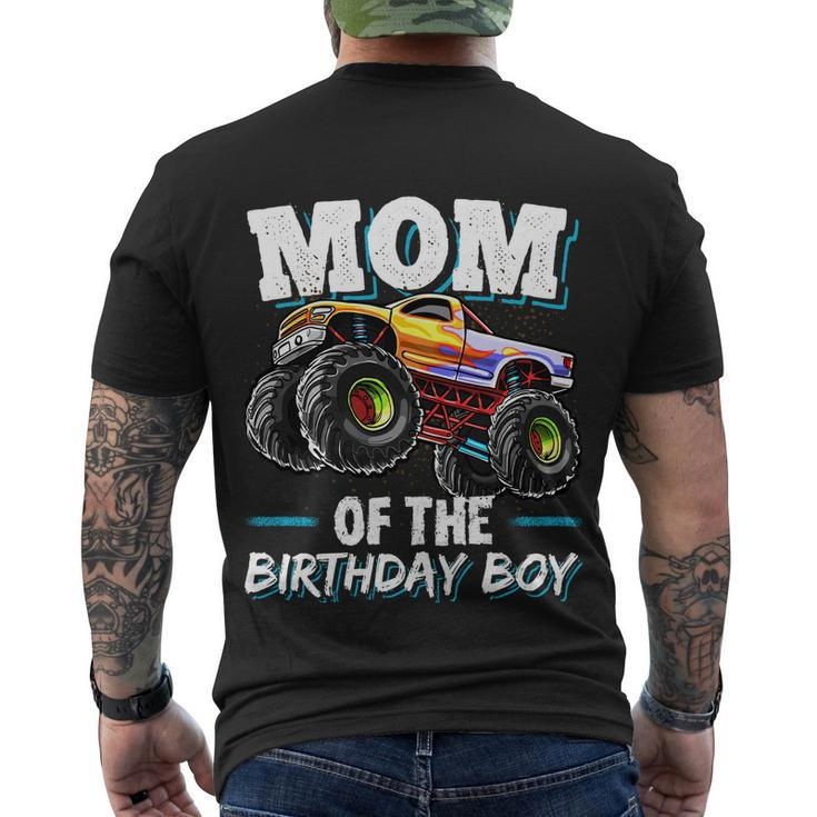 Mom Of The Birthday Boy Monster Truck Birthday Novelty Gift Men's Crewneck Short Sleeve Back Print T-shirt