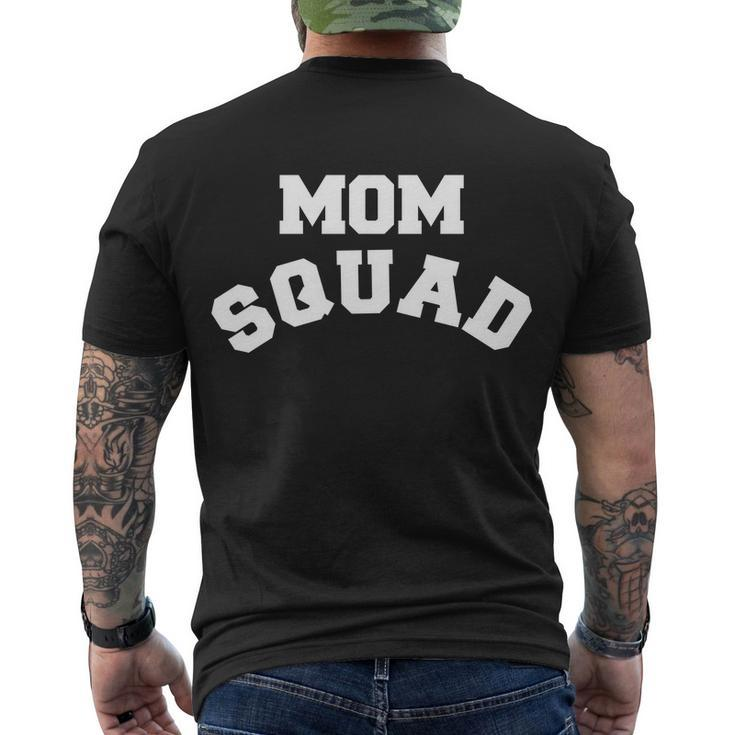 Mom Squad Bold Text Logo Men's Crewneck Short Sleeve Back Print T-shirt