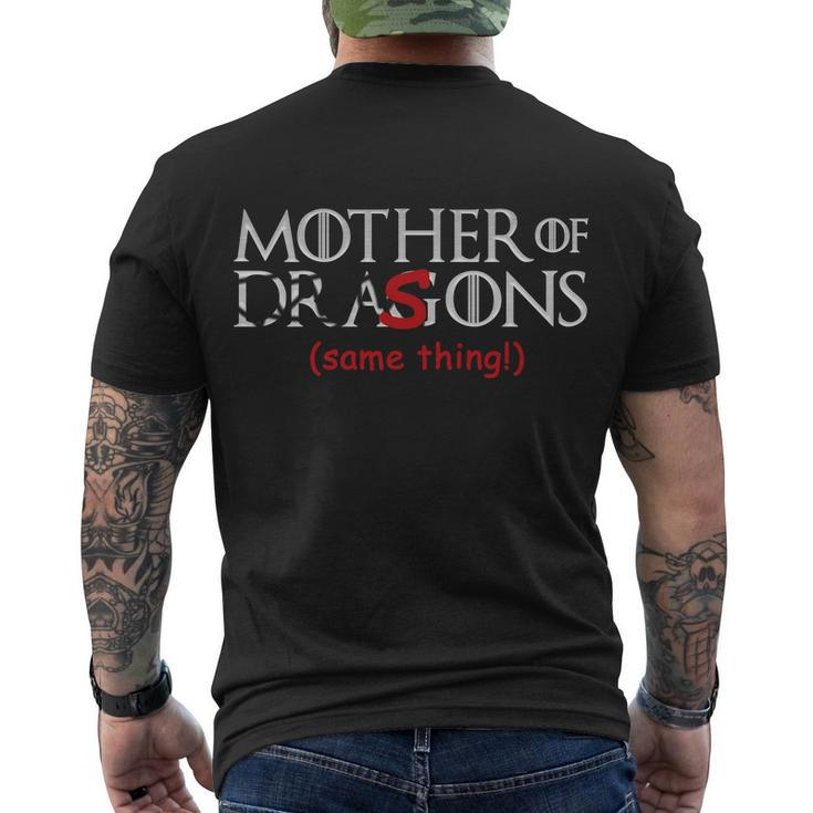 Mother Of Dragons Sons Same Thing Men's Crewneck Short Sleeve Back Print T-shirt