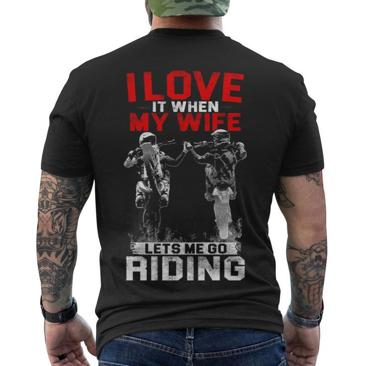 Motocross - I Love My Wife Men's Crewneck Short Sleeve Back Print T-shirt