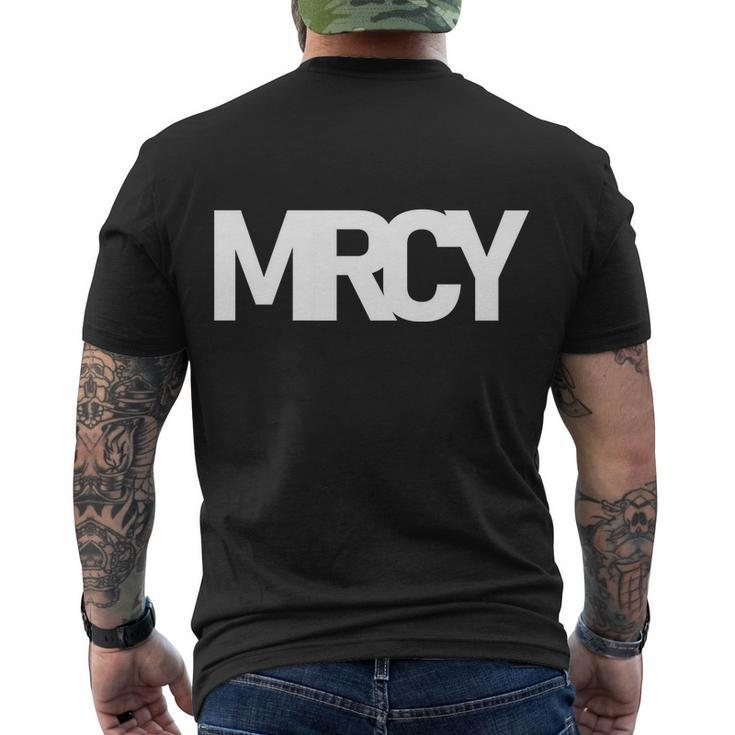 Mrcy Logo Mercy Christian Slogan Tshirt Men's Crewneck Short Sleeve Back Print T-shirt
