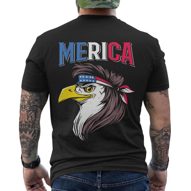 Mullet Eagle American Flag Usa Bird 4Th Of July Merica Gift Men's Crewneck Short Sleeve Back Print T-shirt