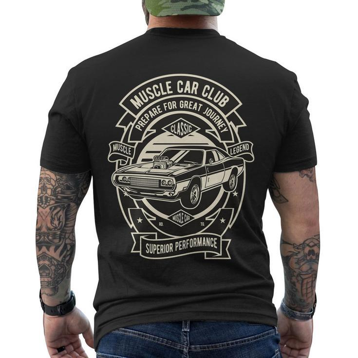 Muscle Car Tshirt Men's Crewneck Short Sleeve Back Print T-shirt