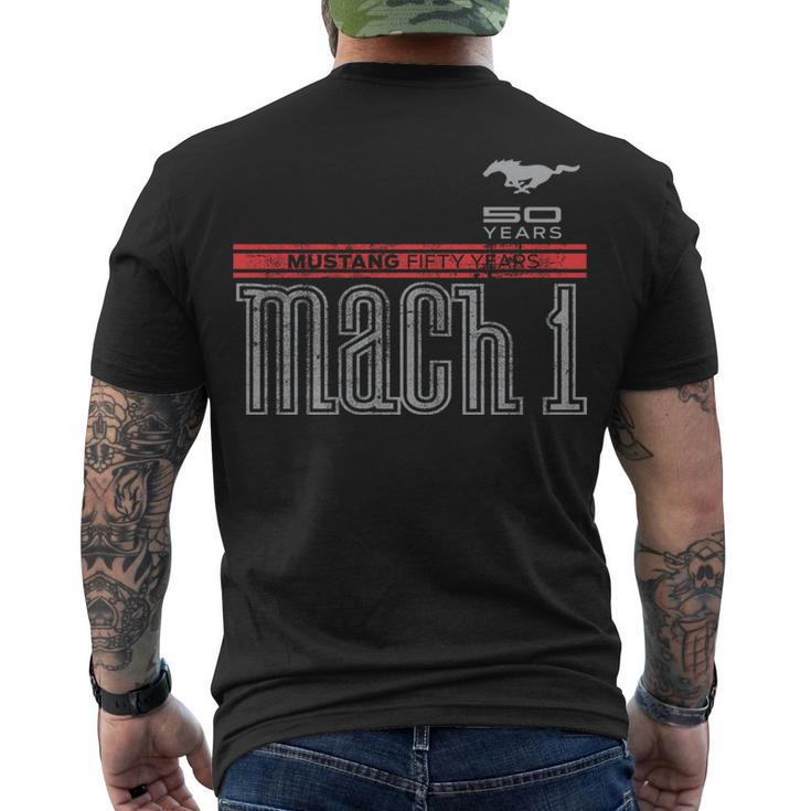 Mustang 50 Years Mach Official Logo Tshirt Men's Crewneck Short Sleeve Back Print T-shirt