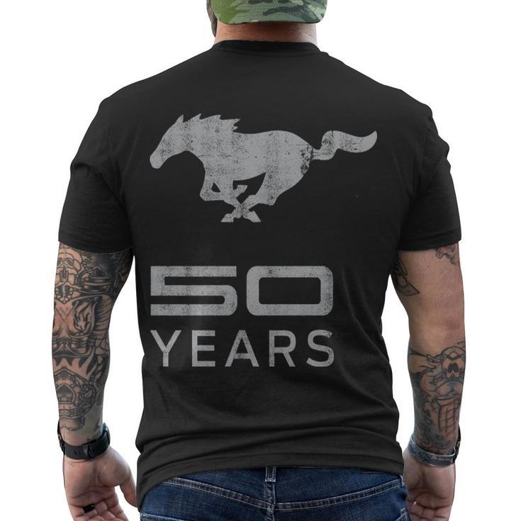 Mustang 50 Years Tshirt Men's Crewneck Short Sleeve Back Print T-shirt