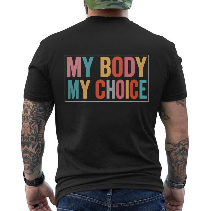 My Body Choice Uterus Business Womens Rights Men's Crewneck Short Sleeve Back Print T-shirt