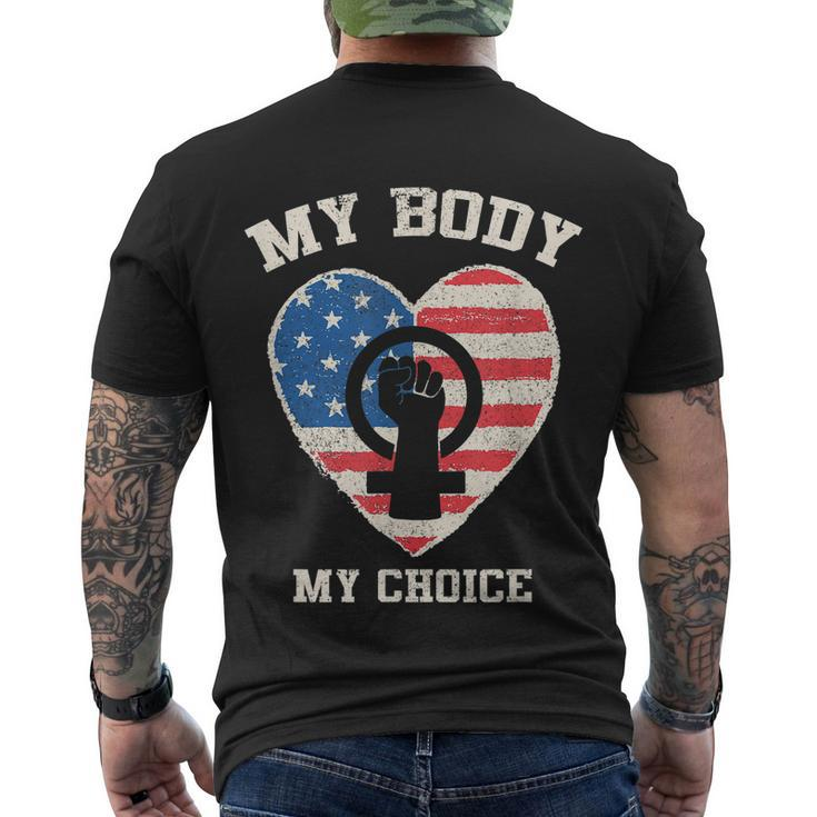 My Body My Choice Pro Choice Women’S Rights Feminism Men's Crewneck Short Sleeve Back Print T-shirt
