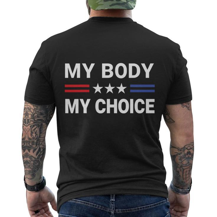 My Body My Choice Shirt With Us Flag Men's Crewneck Short Sleeve Back Print T-shirt