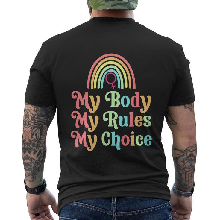 My Body My Rules My Choice Feminist Men's Crewneck Short Sleeve Back Print T-shirt