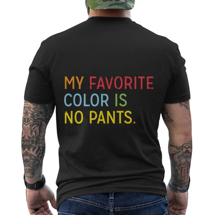 My Favorite Color Is No Pants V2 Men's Crewneck Short Sleeve Back Print T-shirt