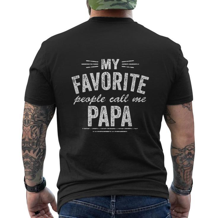 My Favorite People Call Me Papa Tshirt Men's Crewneck Short Sleeve Back Print T-shirt