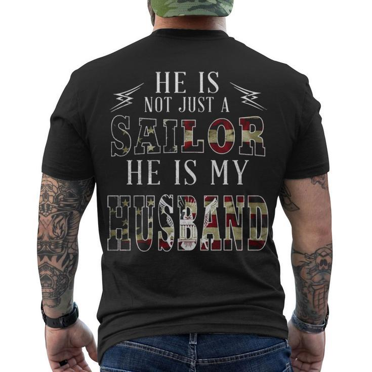 My Husband Is A Sailor Men's Crewneck Short Sleeve Back Print T-shirt