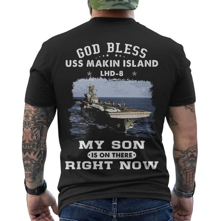 My Son Is On Uss Makin Island Lhd  Men's Crewneck Short Sleeve Back Print T-shirt
