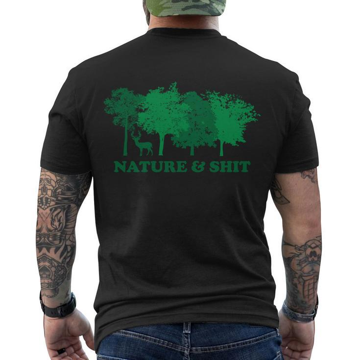 Nature And Shit Men's Crewneck Short Sleeve Back Print T-shirt