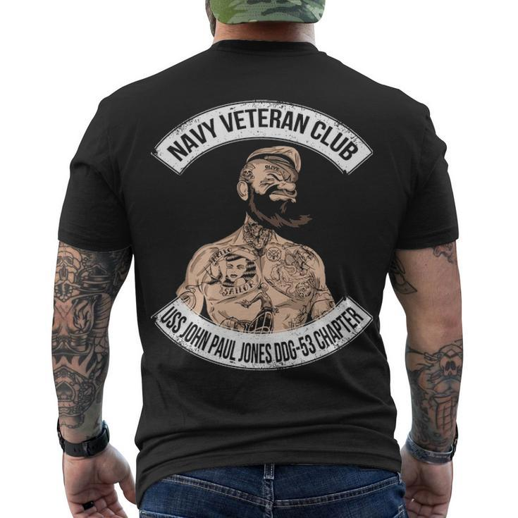 Navy Uss John Paul Jones Ddg Men's Crewneck Short Sleeve Back Print T-shirt