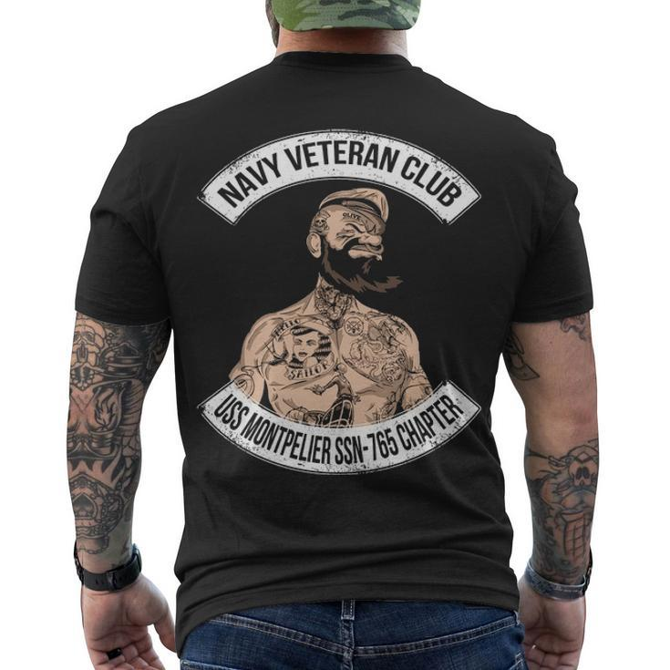 Navy Uss Montpelier Ssn Men's Crewneck Short Sleeve Back Print T-shirt