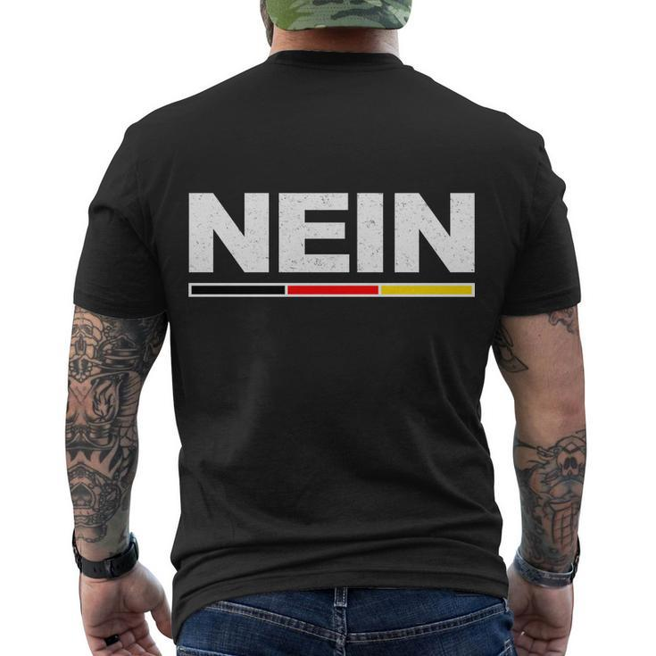Nein German Funny Oktoberfest Men's Crewneck Short Sleeve Back Print T-shirt