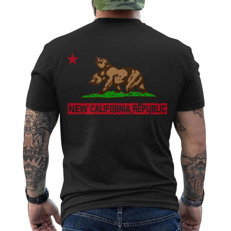 New California Republic Vintage Tshirt Men's Crewneck Short Sleeve Back Print T-shirt