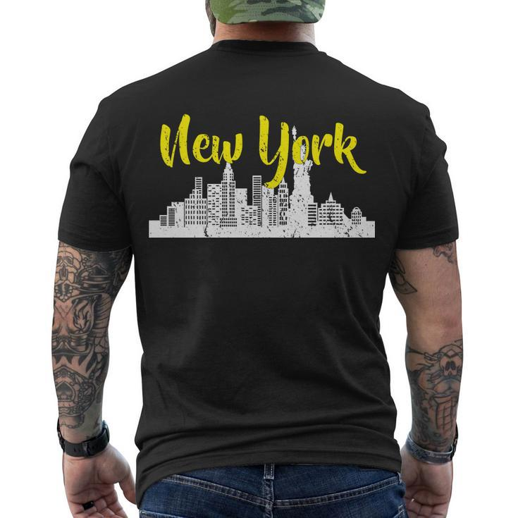 New York City Logo V2 Men's Crewneck Short Sleeve Back Print T-shirt