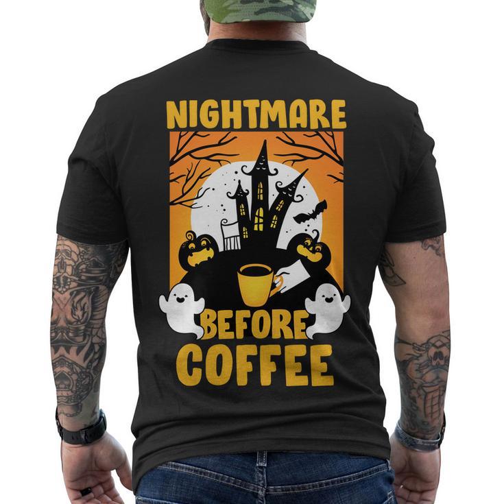 Nightmare Before Coffee V2 Men's Crewneck Short Sleeve Back Print T-shirt