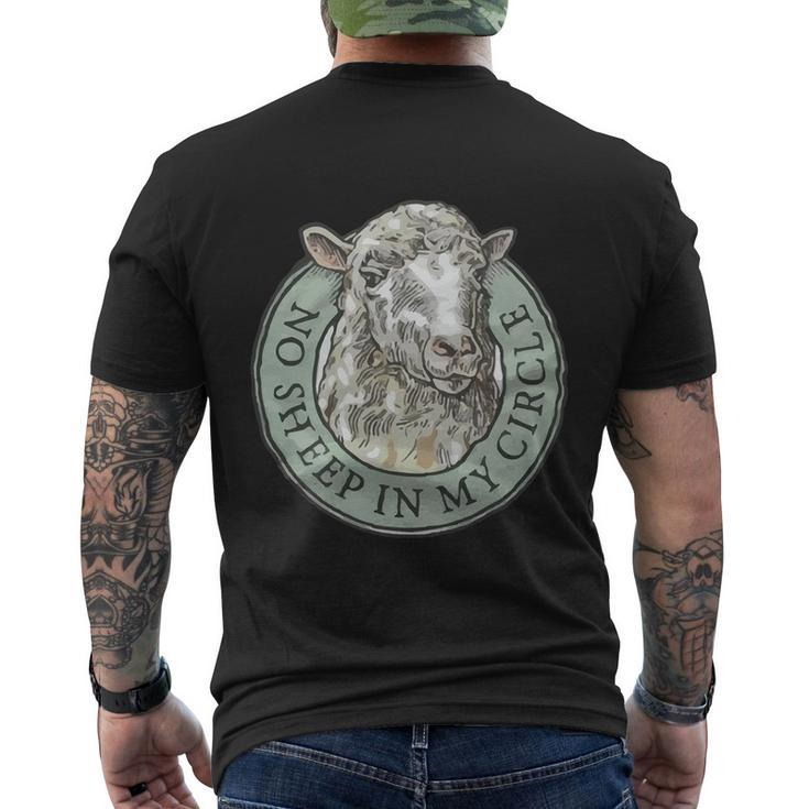 No Sheep In My Circle Men's Crewneck Short Sleeve Back Print T-shirt