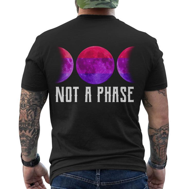 Not A Phase Bi Pride Bisexual Men's Crewneck Short Sleeve Back Print T-shirt