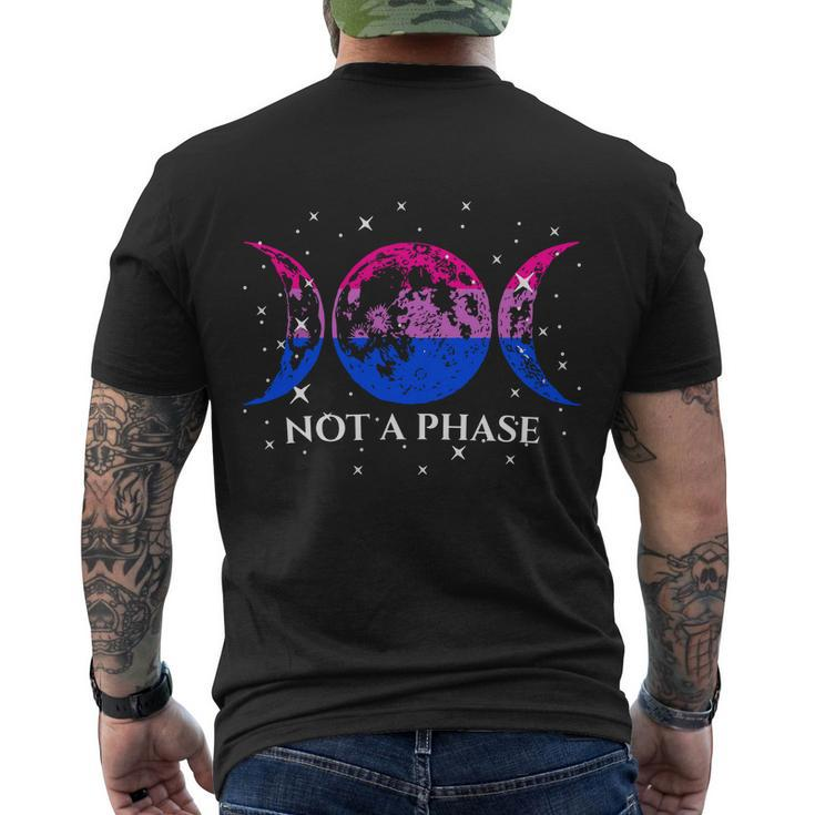 Not A Phase Moon Lgbt Trans Pride Bisexual Lgbt Pride Moon Men's Crewneck Short Sleeve Back Print T-shirt