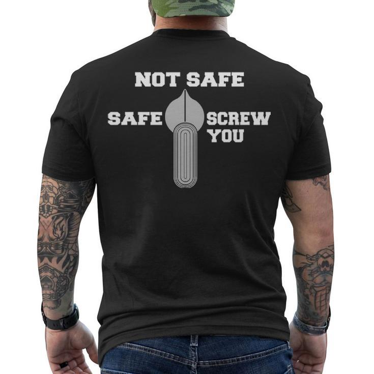 Not Safe Men's Crewneck Short Sleeve Back Print T-shirt