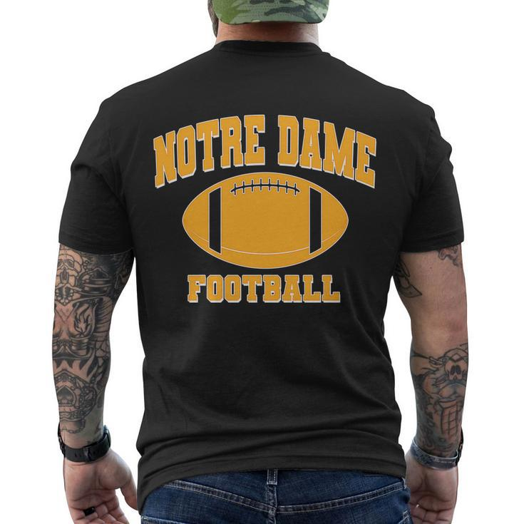 Notre Dame Football Fan Men's Crewneck Short Sleeve Back Print T-shirt