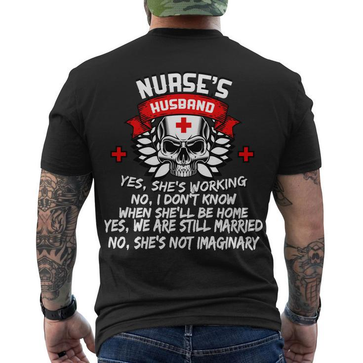 Nurses Husband Tshirt Men's Crewneck Short Sleeve Back Print T-shirt