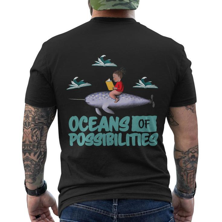 Oceans Of Possibilities Summer Reading 2022 Librarian Men's Crewneck Short Sleeve Back Print T-shirt