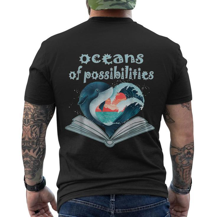 Oceans Of Possibilities Summer Reading 2022 Librarian Tshirt Men's Crewneck Short Sleeve Back Print T-shirt