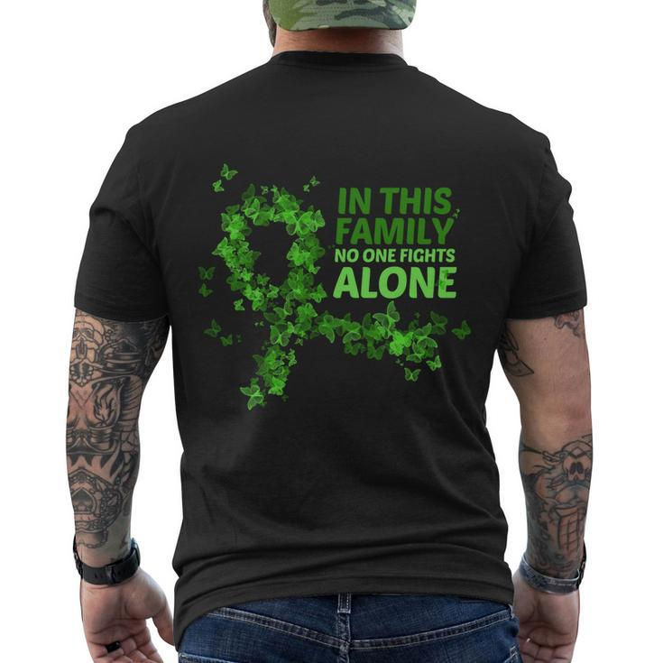 October Depression Month In This Family No One Fights Alone Gift Men's Crewneck Short Sleeve Back Print T-shirt