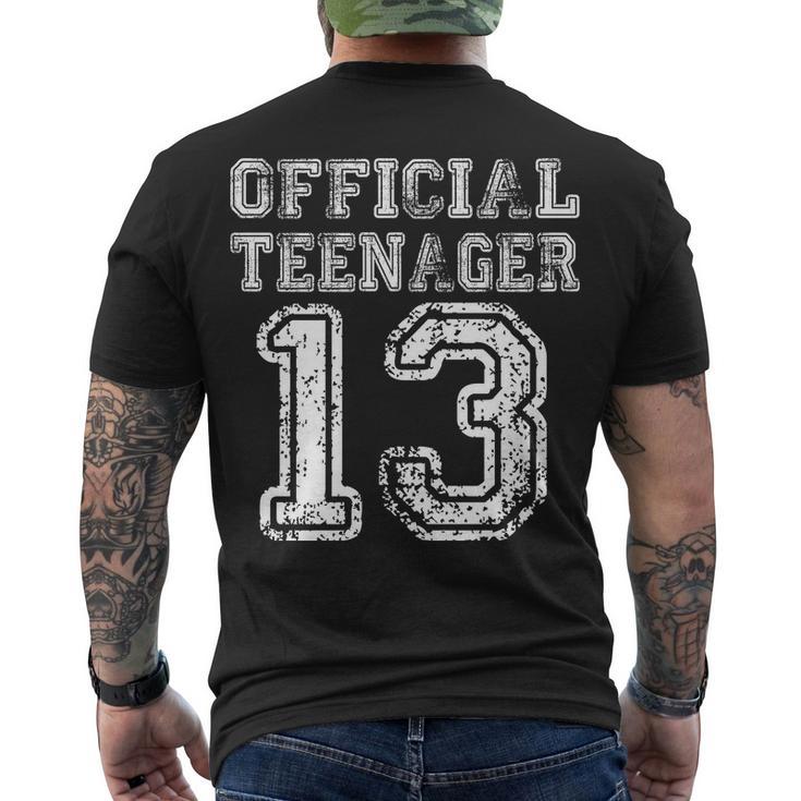 Official Teenager 13Th Birthday Tshirt Men's Crewneck Short Sleeve Back Print T-shirt