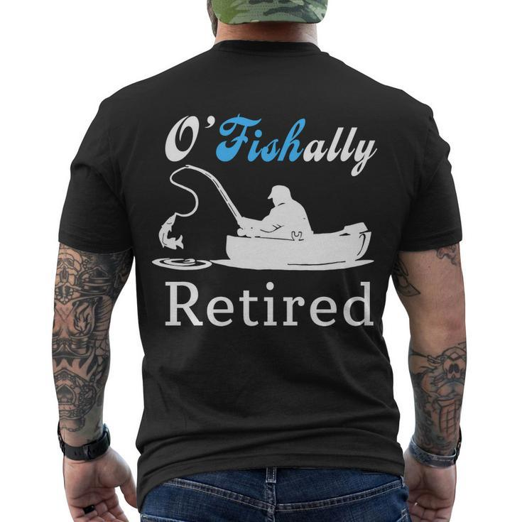 Ofishally Retired Funny Fisherman Retirement Men's Crewneck Short Sleeve Back Print T-shirt