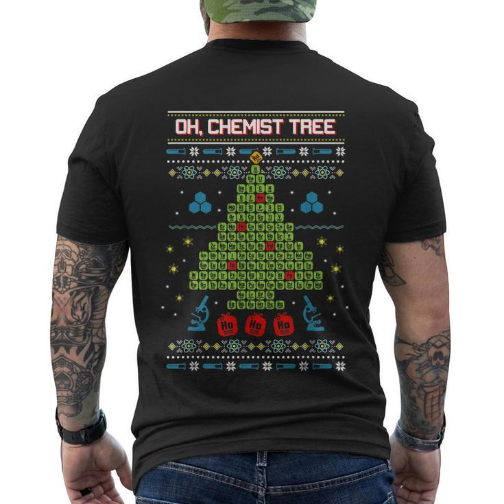 Oh Chemist Tree Chemistry Tree Christmas Science Men's Crewneck Short Sleeve Back Print T-shirt